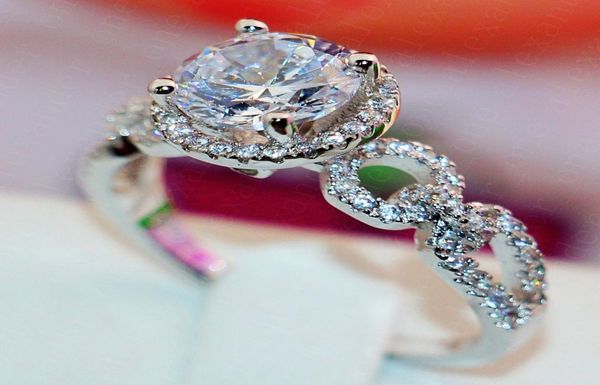 

vintage 925 sterling silver four claws with zircon simulated diamond gemstone cocktail rings finger wedding bride jewelry for wome1323753