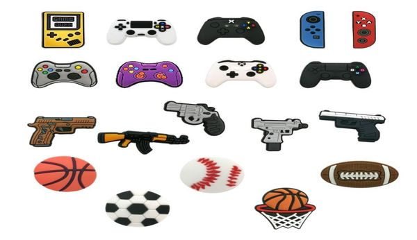

moq 50pcs basketball sport patterns shoe charm 2d soft pvc shoe charms accessories part buckles decorations fit children kids gifts3084187, White;pink