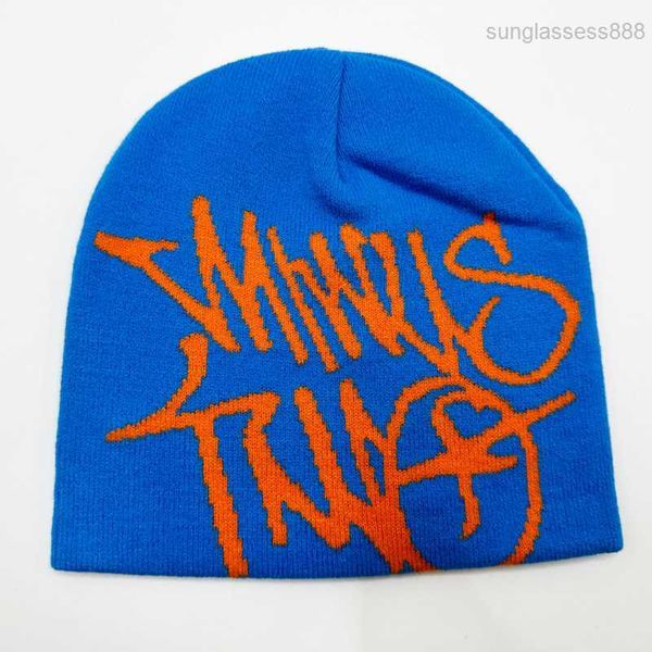 

mt knitted hat, men's and women's jacquard popular hip-hop letter trendy street hat hh3x, Blue;gray