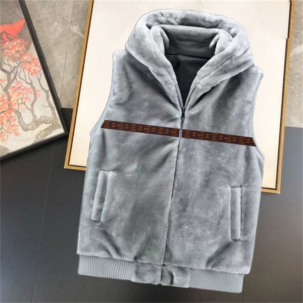 

fashion men's vest plush cotton vest design men's and women's sleeveless down jacket autumn/winter casual coat couple vest wa, Black;white