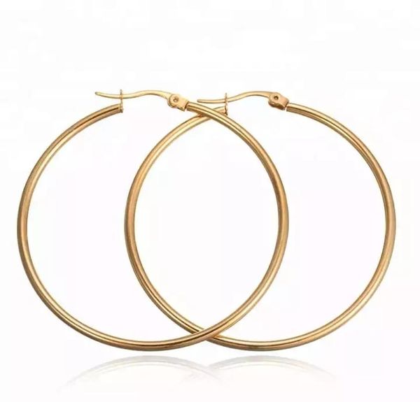

gold silver plated hoop earrings for women hip hop dangle large circle earring big female ear jewelry9449440, Golden;silver