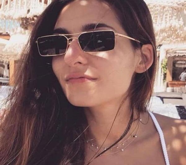 

fashion men women rectangle sunglasses tiny small sun glasses outdoor uv400 lens narrow frame eyewear with cases highquality5783145, White;black