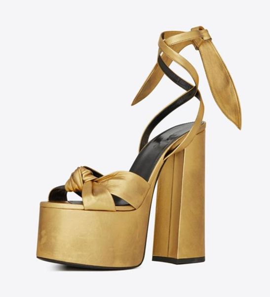 

new luxury brand ladies runway show platform sandals 3443 summer party sandals women super high heels shoes woman2454067, Black