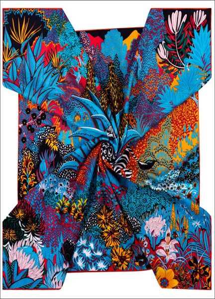 

head scarf shawl 90 silk scarf doublesided satin scarfs hand rolled edge horse print neck foulard femme bandana headband6883609, Blue;gray