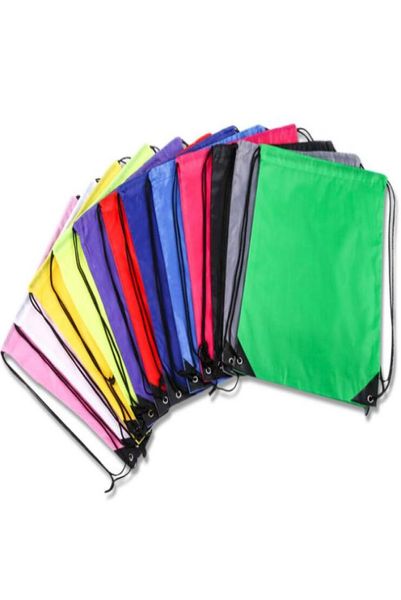 

100pcs new drawstring 210polyest fabric tote bags waterproof backpack folding bags marketing promotion drawstring shoulder bag sho4902148