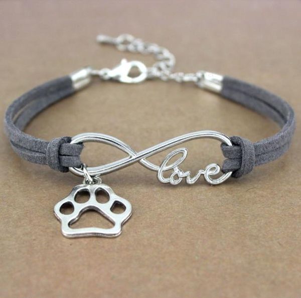 

dog paws friends heart unicorn animal infinity love charm bracelets silver jewelry women men girl boy gift 20 colors1963620, Golden;silver