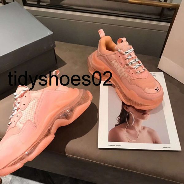

designer shoes mens triple s clear sole sneakers neon green black platform dad trainers clear bubble bottom women runner hiking shoes