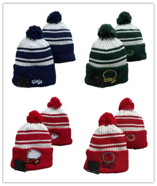 

new 2022 sideline knit hat football beanies pom cuffed cap football basketball teams knits hats mix and match all caps2976057