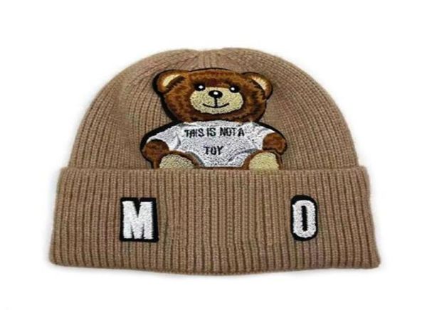 

men women knitted hats designer skull caps cute bear beanie cap winter style thicken warm beanies3140934, Blue;gray