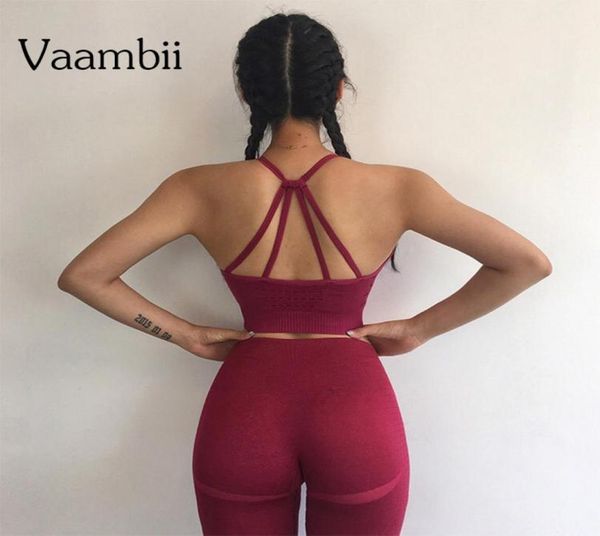 

womens 2 piece outfit yoga sport workout set plus size clothes for women sports bra and seamless gym leggings sets activewear9157717, White;red