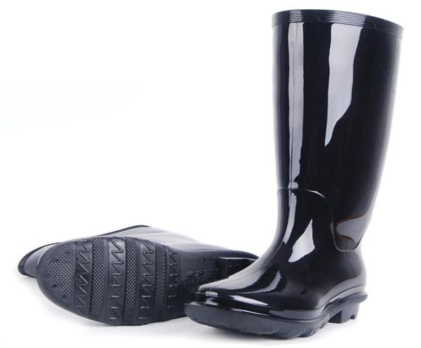 

men black insulating galoshes rain boots rubber sole gumboots fishing boots bot shoes1053924