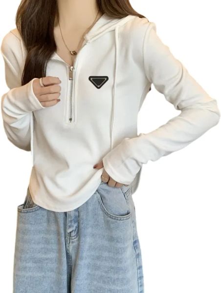 

pra luxury designer brand women's sweater original design women's hooded jacket fashion casual black hooded coat m-2xl