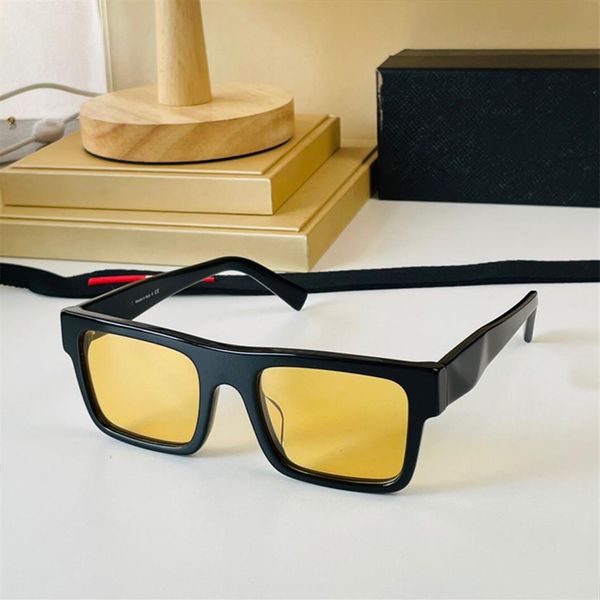 

2022 men lettering logo oversized sunglasses womens fashion summer appointment glasses square full frame polarized lenses spr2766, White;black