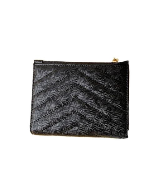 

tier quality womens black zipper chevron wallets 13cm luxury designer flap purses calfskin caviar card holder quilted coin pur5173297, Red;black