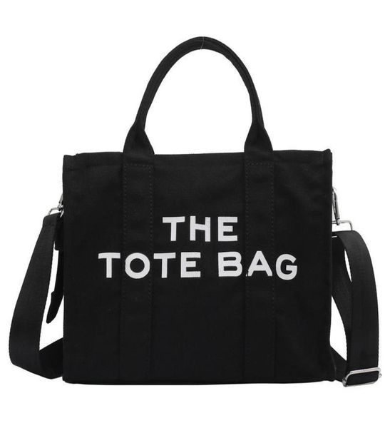 

cross body simple and fashionable oneshoulder women shopping bag diagonal literary fan letter printing largecapacity canvas9452365