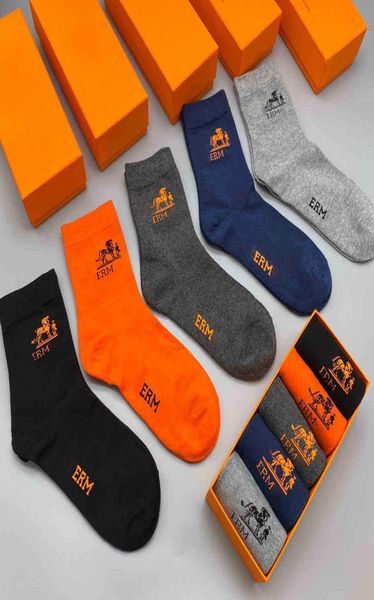 

new herm middle tube casual business socks 90 cotton sweatabsorbent breathable deodorant versatile comfortable a box of 5 pairs2368688, Black