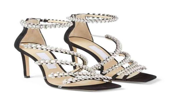 

luxury dress shoes women josefine sandals crystal strappy summer high heel party elegant lady jchoo pumps black yellow eu3542951159