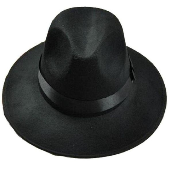 

classic blower jazz hat black fedora trilby hat01239635185652055, Blue;gray