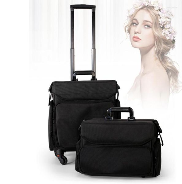 

suitcases fashion large makeup trolley suitcase nails cosmetic toolbox women beauty tattoo box rolling luggage on wheels2794748