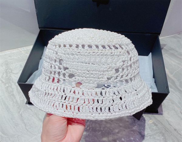 

straw hat designers men womens bucket hat fitted hats fashion hand woven sunhat women luxury summer outdoor beach hats casual base9964423, Blue;gray