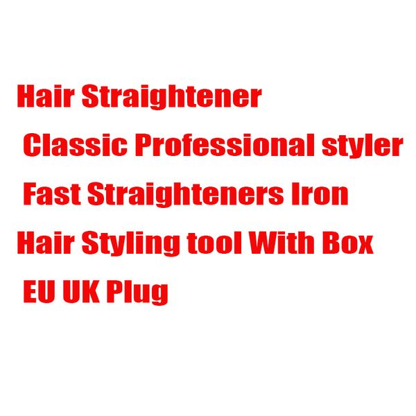 

hair straightener classic professional styler fast straighteners iron hair styling tool with box eu plug good quality, Black