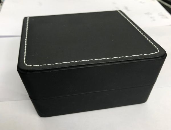 

watch boxes classic black leather with black appearance white sewing thread inside and out5047775, Black;blue