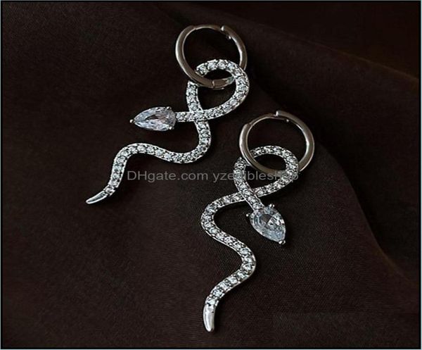 

hoop hie earrings jewelry korean version of personality net red temperament 2021 new trendy snake female women earring drop delive7806567, Golden;silver
