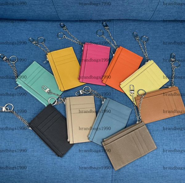 

togo card holders city cc keychain for credit cards short wallets women men fashion cowskin genuine leather ser3051737, Brown;gray