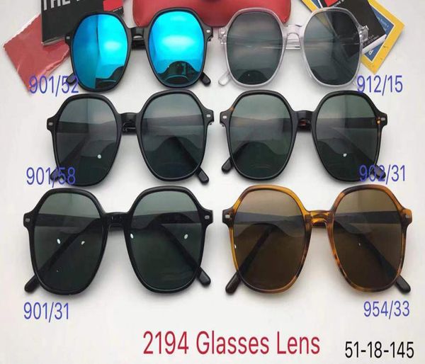 

2194 new sunglasses mens designer john black frames glasses ladys fashion square dark grey glass lens eyewear 51mm4011767, White;black