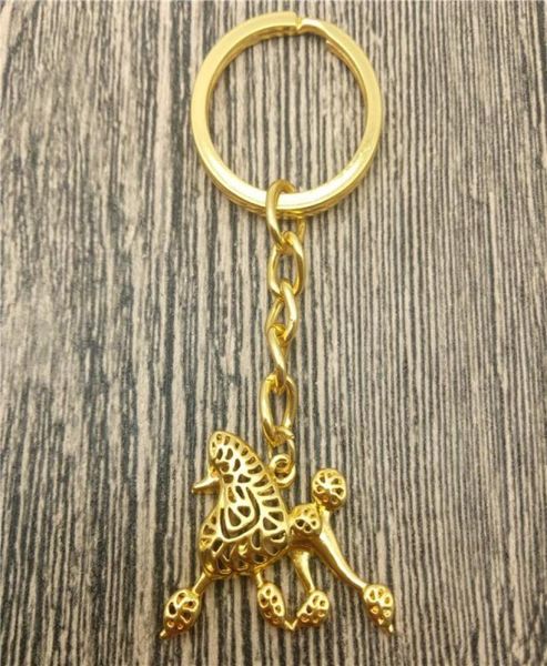 

keychains poodle key chains fashion pet dog jewellery car keychain bag keyring for women men2840380, Silver