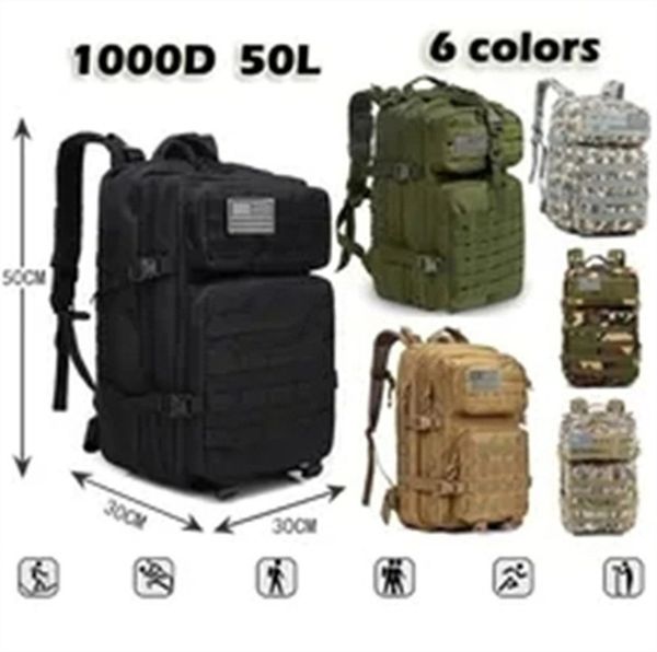 

nylon waterproof trekking fishing hunting bag backpack outdoor military rucksacks tactical sports camping hiking a46
