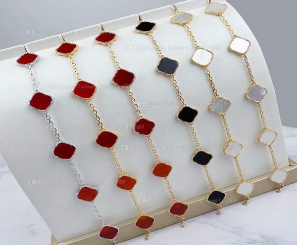 

jewelry bracelets designer chain pendants for women fashion jewelrys clavicle chains bracelet flowers vintage metal bracelets clov1072082, Black