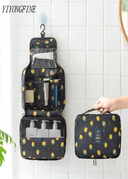 

nylon cosmetic waterproof hook large women toiletries bag men travel wash kit beauty neceser makeup case c031514171504789525