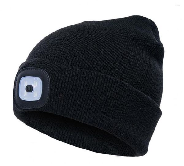 

berets winter beanie hats led light luminous warm knitted hat outdoor camping head lamp cap flash headlight running climbin7316754, Blue;gray