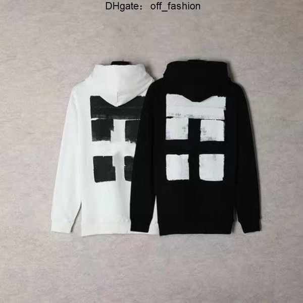 

ow mens hoody sweatshirt designer off embroidered hooded sweater men women hip-hop loose oversize pullover coat large size sgoj, Black
