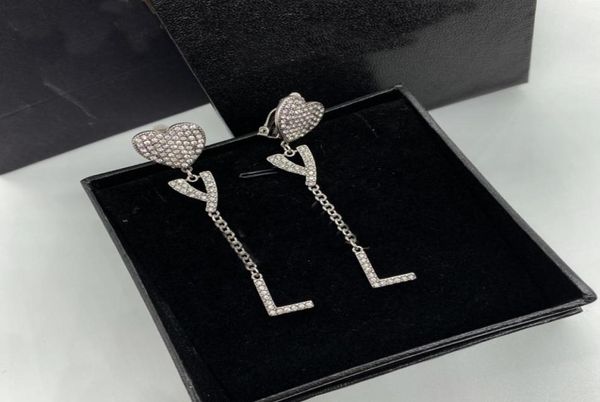 

women earings designers fashion hoops jewelry diamond letters pendant luxurys designer love earrings studs 925 silver with box new4733808