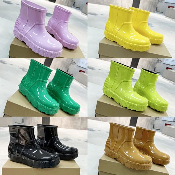 

droplet waterproof rubber wool insole rain boots for women australian boot ugglies booties ankle short winter warm shoes rainboot ouutdoor s, Black