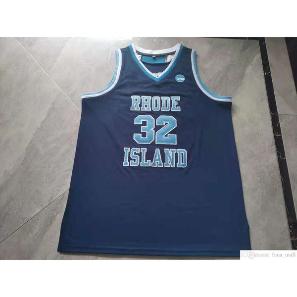

custom basketball jersey men youth women vintage blue #32 jared terrell rhode rrams high school size s-5xl custom any name or number, Black
