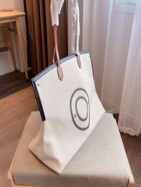 

2020 new style women039s canvas cowhide classic temperament brand shopping bag imported fabric size 452033cm9257228, Black;red