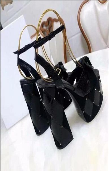 

55cm high platform t show shoes 14cm heel summer gladiators for women 758105, Black