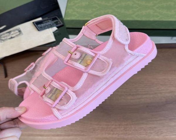 

2023 spring crystal beach catwalk sandals sponge cake thick soled waterproof platform metal belt buckle leather open toe comfortab9380615, Black