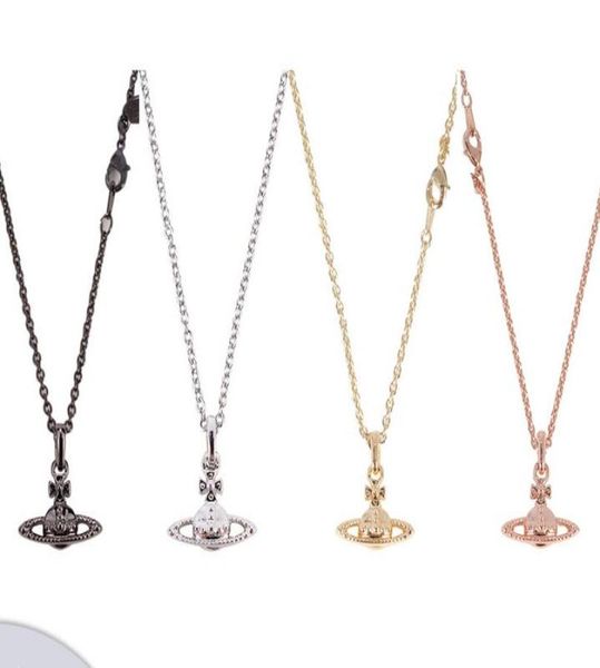 

europe and the west queen mother saturn simple scrub electroplating mini punk necklace necklace1976350, Silver