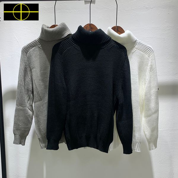 

men's sweaters turtleneck men sleeve patch embroidery knitted women cross badge pullovers y230905, White;black