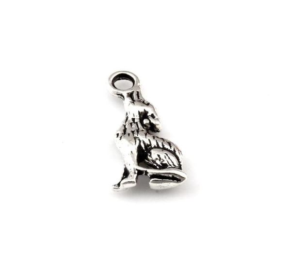 

alloy coyote wolf charms pendants for jewelry making earrings necklace and bracelet 20x8mm antique silver 150pcs2049083, Bronze;silver