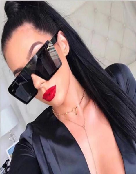 

big men sunglasses vintage square frame fashion sun glasses for women pc oversized eyewear 7 colors8689892, White;black