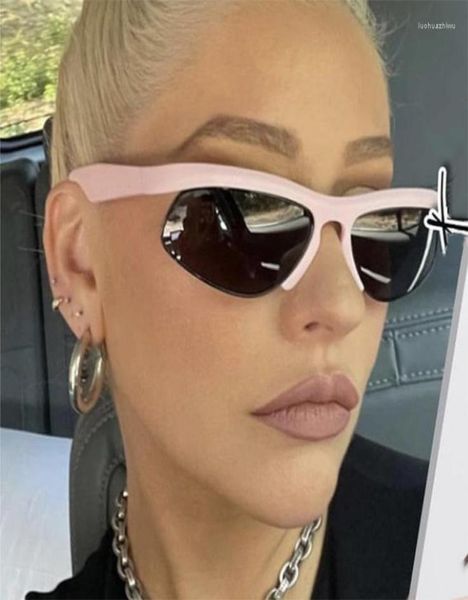 

sunglasses y2k semirimless women cycling sports steampunk punk goggle brand designer sun glasses men shades fashion eyewear2046817, White;black