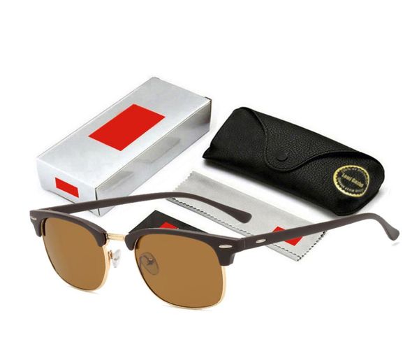 

ray men women sunglasses clubmasters retro driving ban glasses luxury brand rivet design goggles elegant female uv400 30162864703, White;black