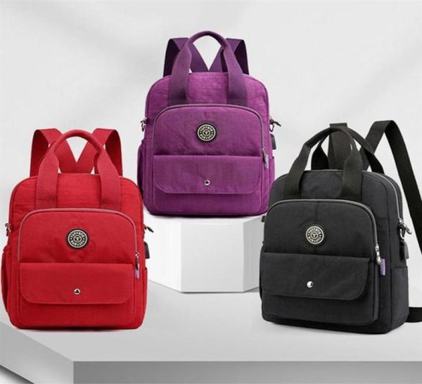 

backpack multifunction usb charging computer pack casual shoulder bag for man woman students dark purple3133936