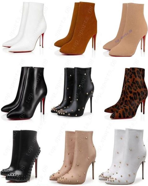 

new womens high heels 100mm suede boots boot ankle winter real leather pumps paris boots size 35-41 with box6981777, Black