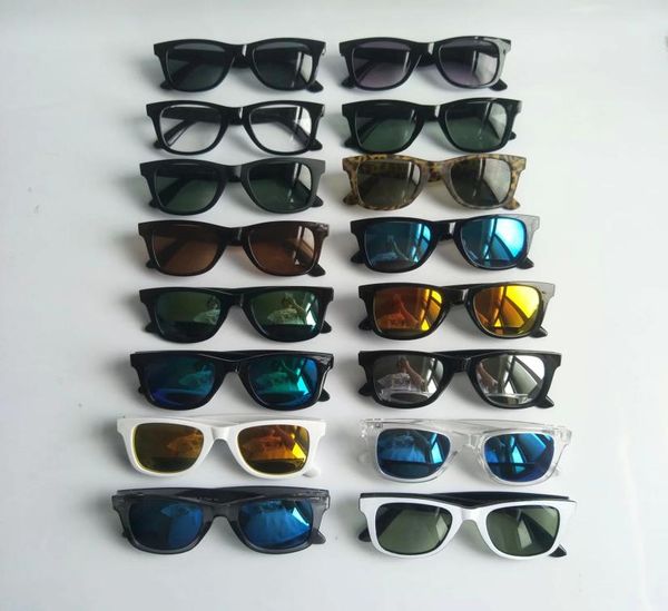 

retro designer color film sunglasses fashion driving men women sun glasses vintage full package 29 colors4981285, White;black